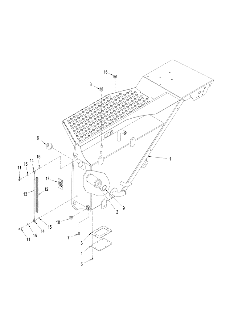 Схема запчастей Case IH STX430 - (08-19) - HYDRAULIC TANK, QUADTRAC TRACTOR (08) - HYDRAULICS
