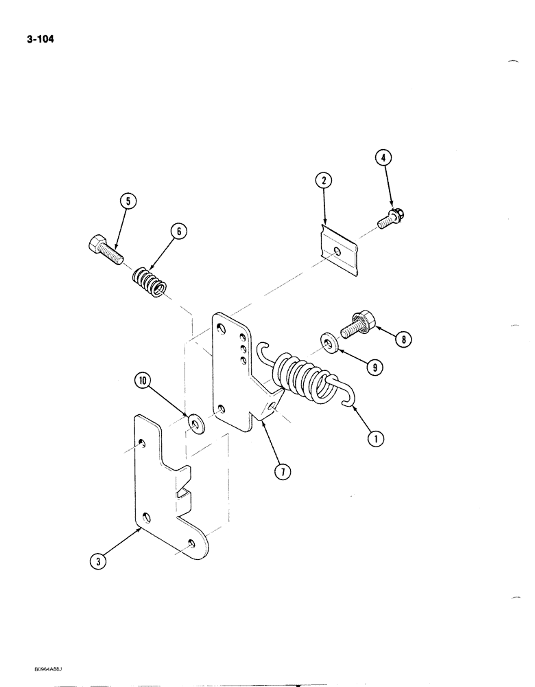Схема запчастей Case IH 1818 - (3-104) - GOVERNOR LINKAGE, GASOLINE MODELS (03) - FUEL SYSTEM