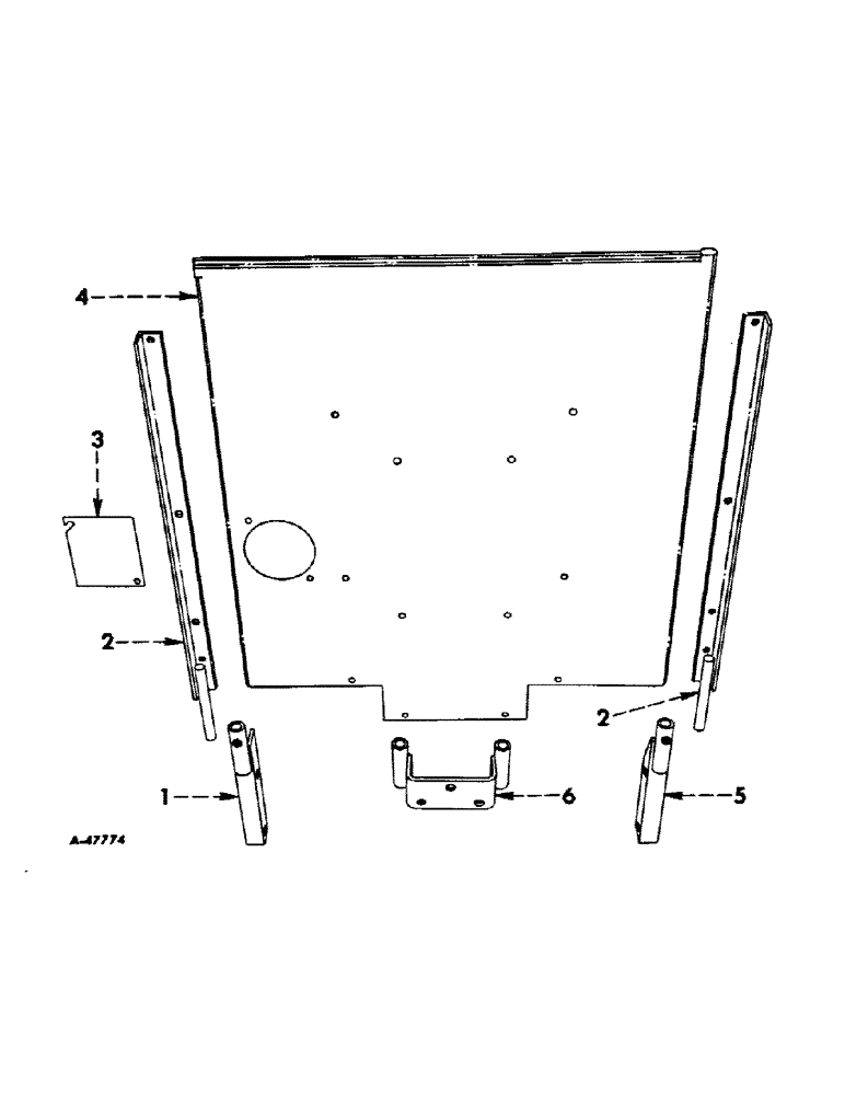 Схема запчастей Case IH 2C-F25 - (A-25) - DRIVERS SHIELD (SPECIAL), (FOR USE W/INTERNATIONAL 300 & 350 UTILITY TRACTORS) (USED 1957 & SINCE) 