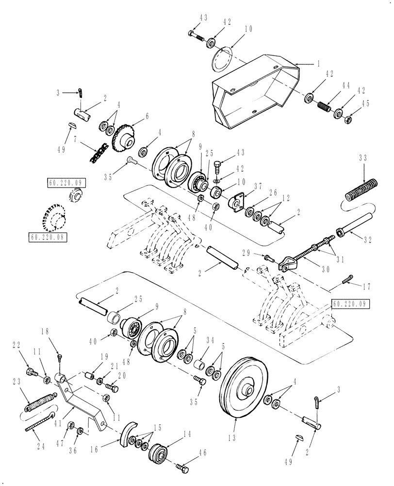 Схема запчастей Case IH SB551 - (60.220.07) - PICKUP DRIVE (60) - PRODUCT FEEDING