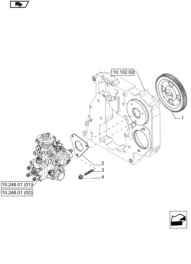 Схема запчастей Case IH P85 - (10.248.02) - INJECTION PUMP - CONTROL (10) - ENGINE