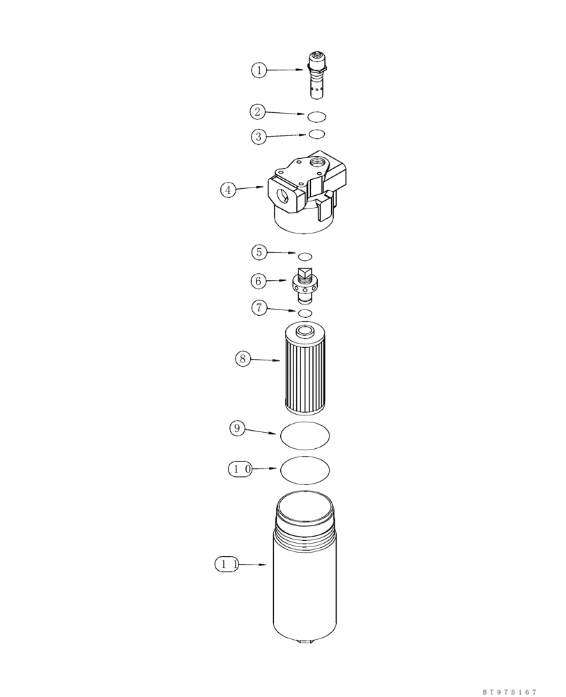 Схема запчастей Case IH 95XT - (08-14I) - FILTER ASSY, OIL (08) - HYDRAULICS