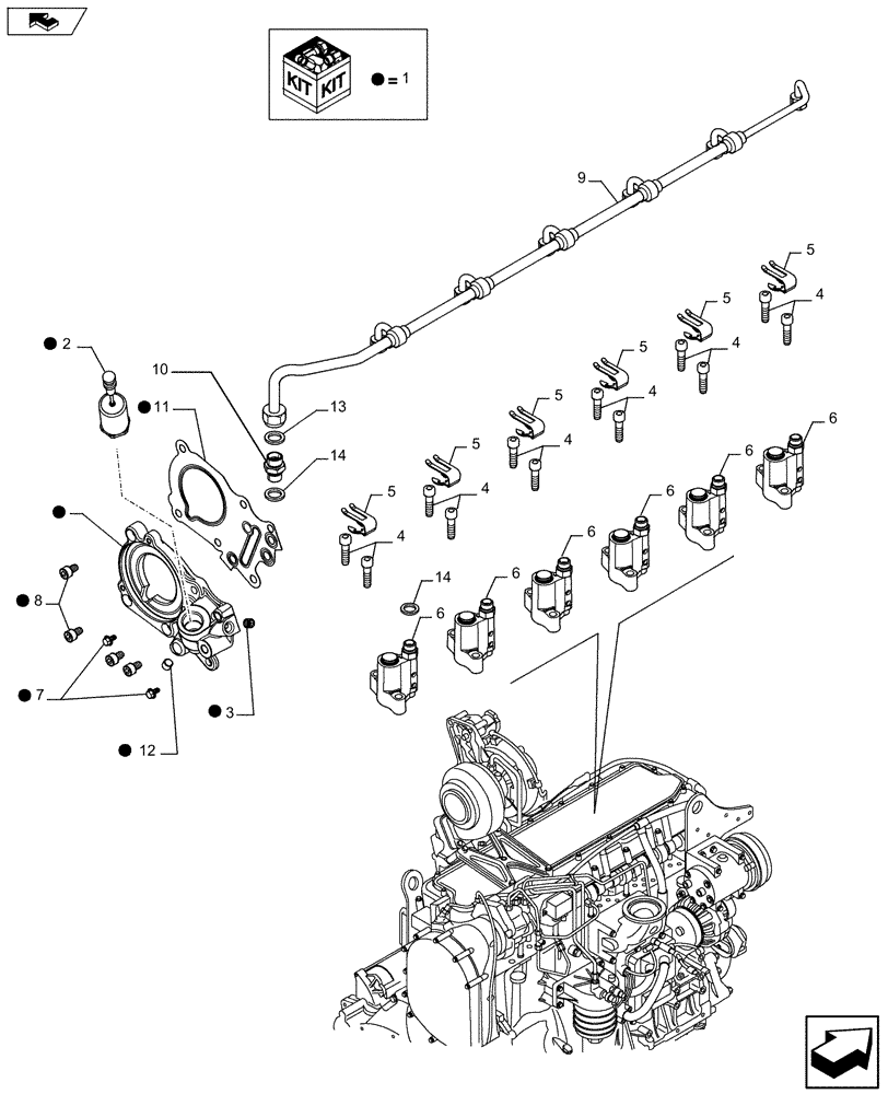 Схема запчастей Case IH F2CFE613C A010 - (10.120.01) - ENGINE EXHAUST BRAKE (504329098) 