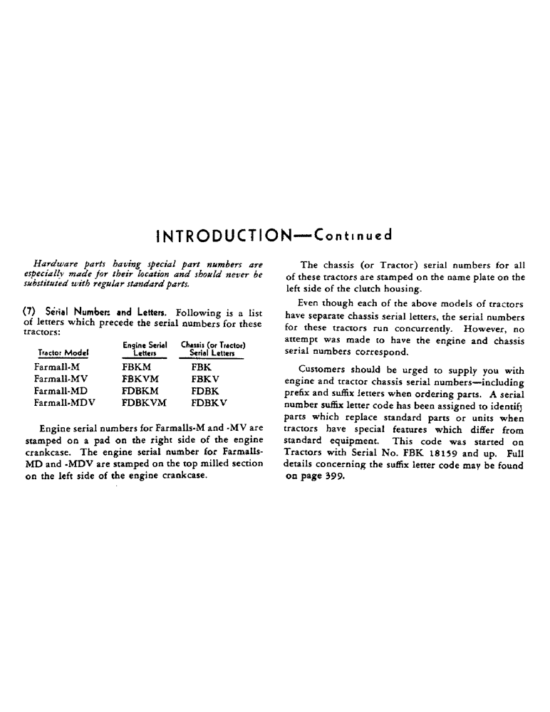 Схема запчастей Case IH FARMALL MDV - (002) - INTRODUCTION - SERIAL NUMBER LOCATIONS (00) - GENERAL