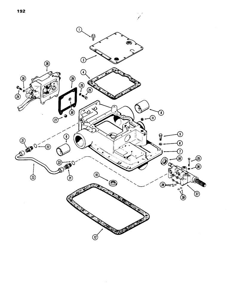 Схема запчастей Case IH 1070 - (192) - HYDRAULIC SYSTEM, POWER SHIFT & MECHANICAL SHIFT (08) - HYDRAULICS