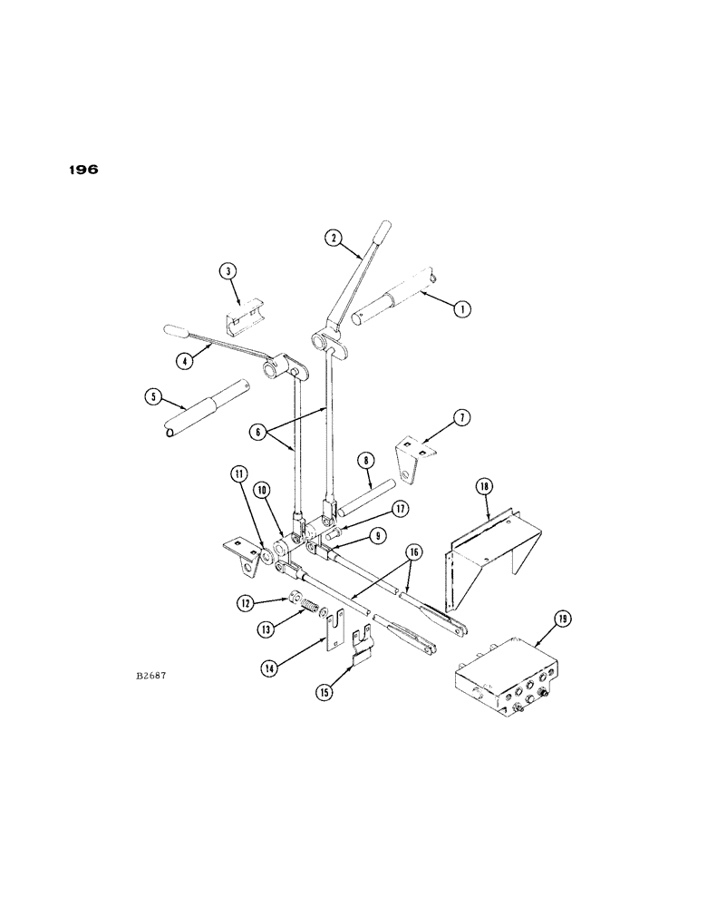 Схема запчастей Case IH 1660 - (196) - HEADER LIFT AND VARIABLE, SPEED CONTROL LINKAGE (35) - HYDRAULIC SYSTEMS