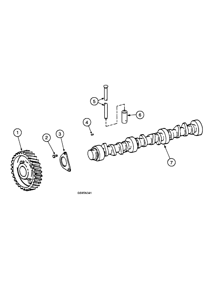 Схема запчастей Case IH DTI-466B - (9E-030) - CAMSHAFT AND RELATED PARTS 