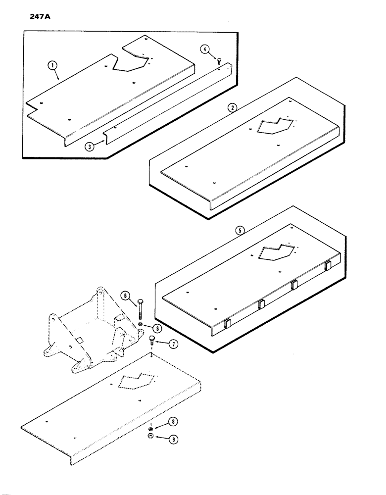 Схема запчастей Case IH 1070 - (247A) - SEAT SUSPENSION PLATES (09) - CHASSIS/ATTACHMENTS