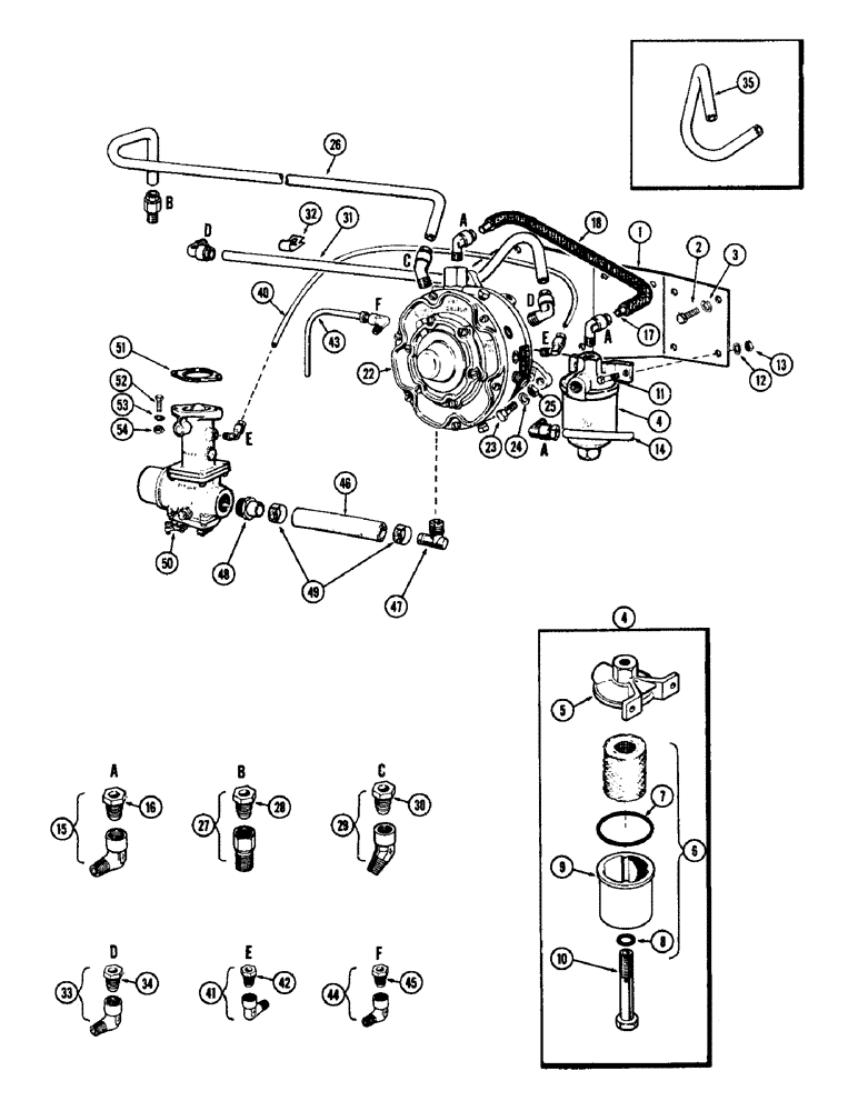 Схема запчастей Case IH 930-SERIES - (047A) - L.P. FUEL LINES AND FILTER, (377) SPARK IGNITION ENGINE (03) - FUEL SYSTEM