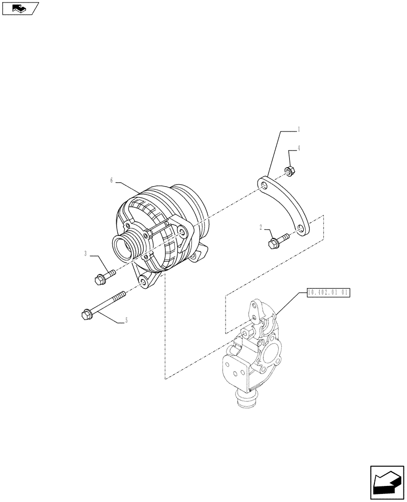 Схема запчастей Case IH F4HE9484M J100 - (55.301.02) - ALTERNATOR (2859581-2855913) (55) - ELECTRICAL SYSTEMS