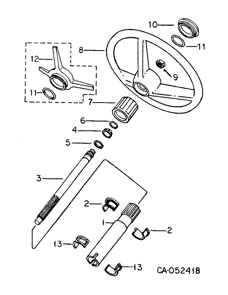 Схема запчастей Case IH 5288 - (05-01) - STEERING, STEERING COLUMN AND WHEEL (04) - STEERING