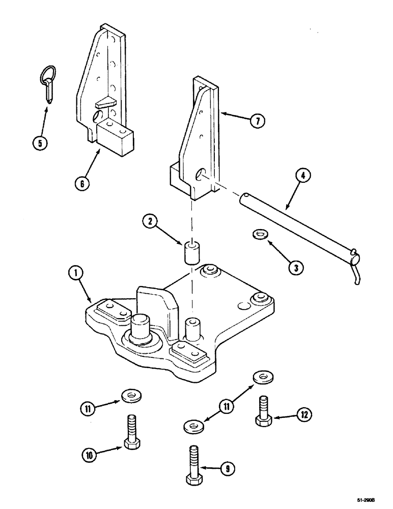 Схема запчастей Case IH 5150 - (9G-096) - HITCH - SWINGING DRAWBAR SUPPORT WITH PITON FIXE (09) - CHASSIS/ATTACHMENTS