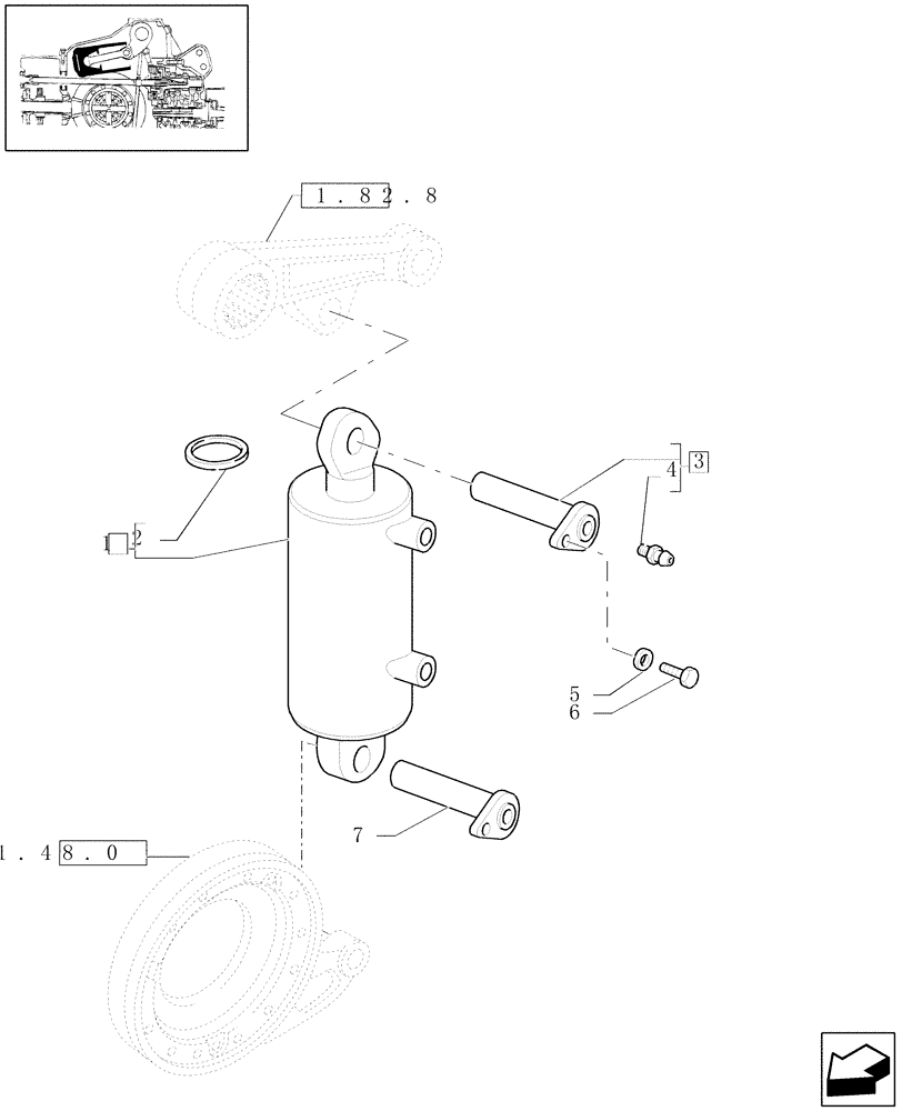 Схема запчастей Case IH PUMA 195 - (1.82.6) - CYLINDER (07) - HYDRAULIC SYSTEM