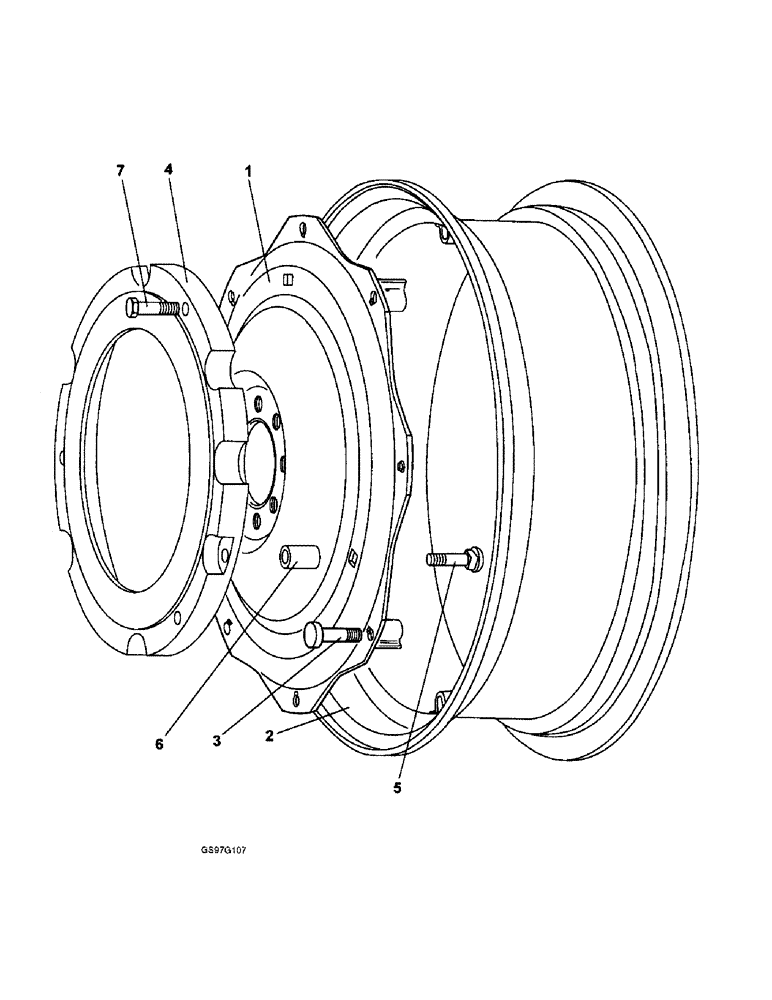Схема запчастей Case IH 1210 - (9-022) - REAR WHEELS AND BALLAST WEIGHTS, TRACTORS FOR EUROPE ONLY (09) - CHASSIS/ATTACHMENTS