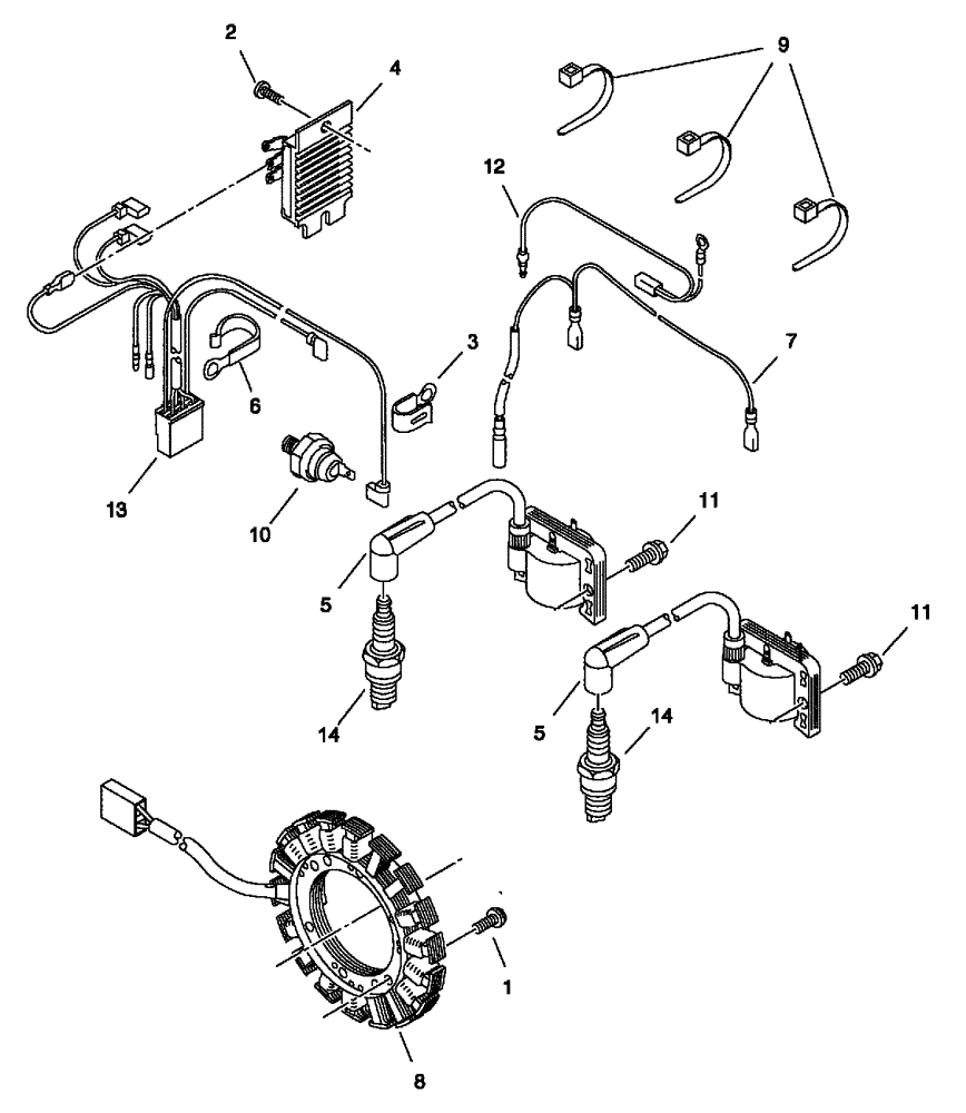 Схема запчастей Case IH SCOUT XL - (55.100.04) - HARNESSES, REGULATOR, IGNITION, ENGINE (55) - ELECTRICAL SYSTEMS