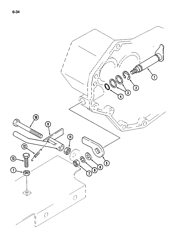 Схема запчастей Case IH 245 - (6-34) - DIFFERENTIAL, PARK LOCK (06) - POWER TRAIN