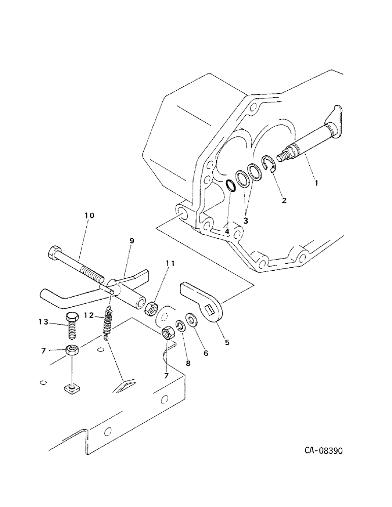 Схема запчастей Case IH 234 - (07-31) - DRIVE TRAIN, DIFFERENTIAL LOCK SHIFTER, 234 (04) - Drive Train