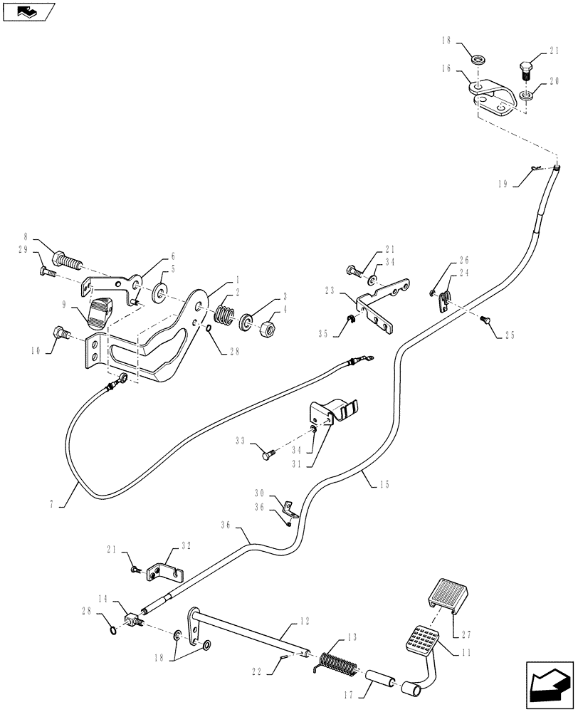 Схема запчастей Case IH FARMALL 65A - (10.220.01) - THROTTLE CONTROL AND LINKAGE (10) - ENGINE