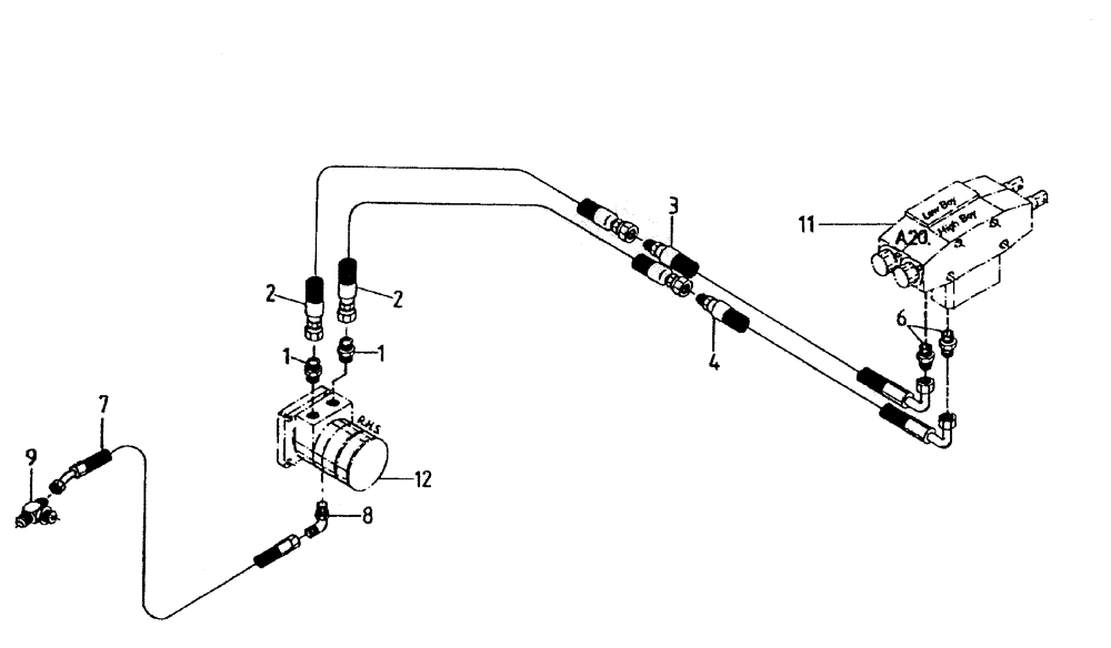 Схема запчастей Case IH 7000 - (B05-95) - HYDRAULIC CIRCUIT (SIDETRIM KNIVES) (FLORIDA OPTION) Hydraulic Components & Circuits
