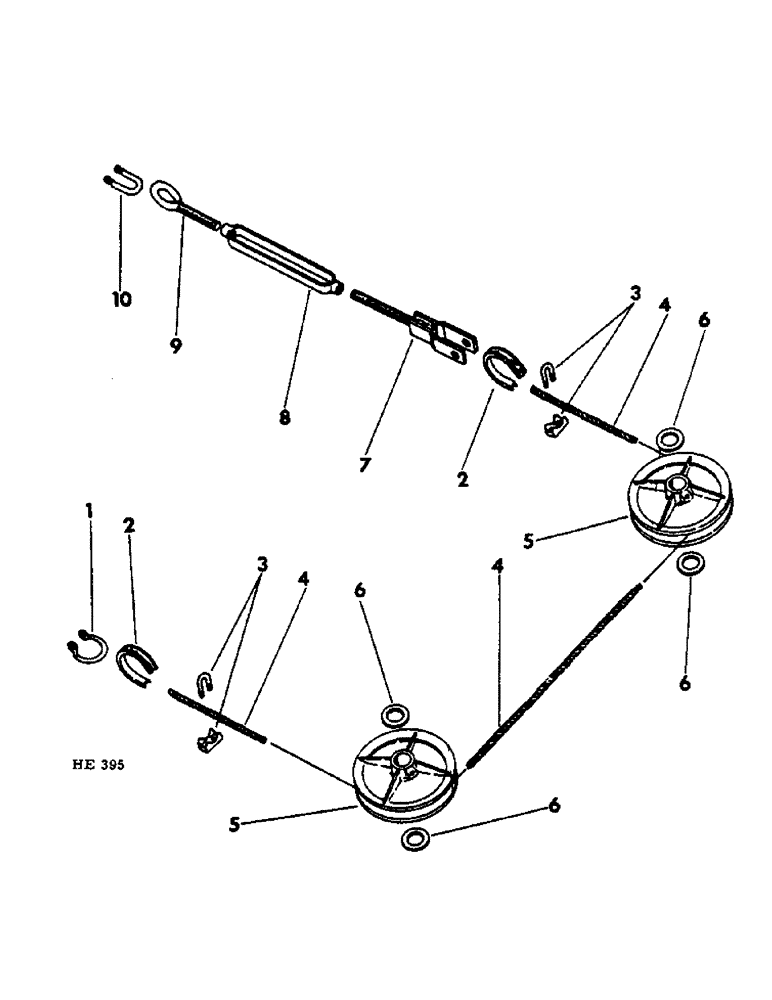 Схема запчастей Case IH 55 - (F-10) - WING WHEEL LIFT PARTS, 22 FOOT BUILT PRIOR TO AUGUST, 1973 
