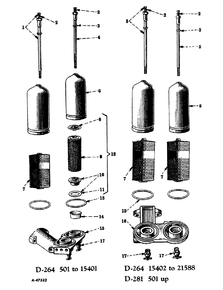 Схема запчастей Case IH 400-SERIES - (086) - DIESEL ENGINE, AUXILIARY AND FINAL FUEL OIL FILTER (01) - ENGINE