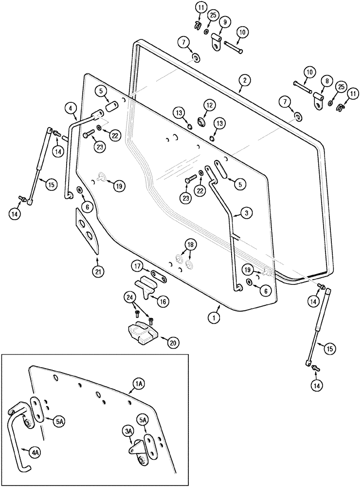 Схема запчастей Case IH MX100 - (09-24) - REAR WINDOW (09) - CHASSIS/ATTACHMENTS