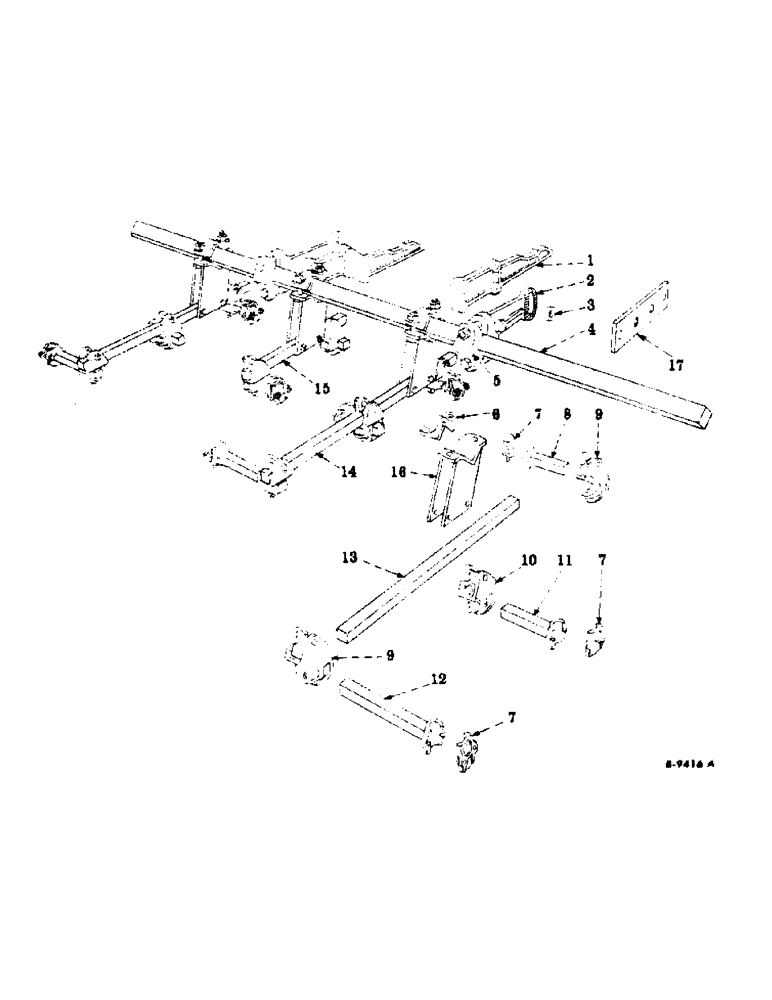 Схема запчастей Case IH 259 - (N-2) - TOOL BAR AND CLAMPS 