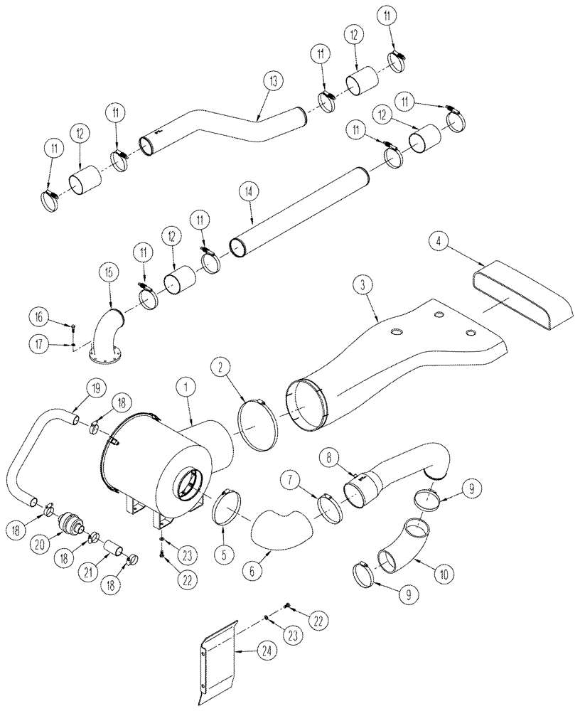 Схема запчастей Case IH STX325 - (02-05) - AIR INTAKE (02) - ENGINE