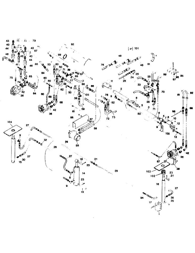 Схема запчастей Case IH 6500 - (8-16) - HYDRAULICS, 36 FOOT HEADER (08) - HYDRAULICS