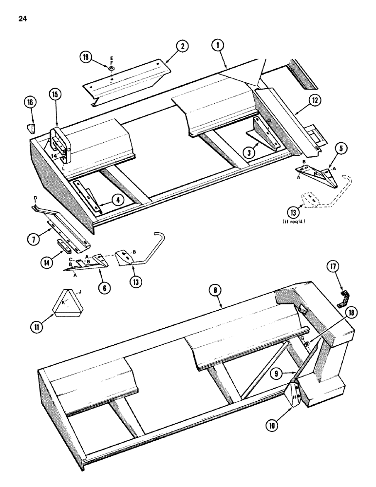 Схема запчастей Case IH 750 - (24) - MAIN FRAMES 