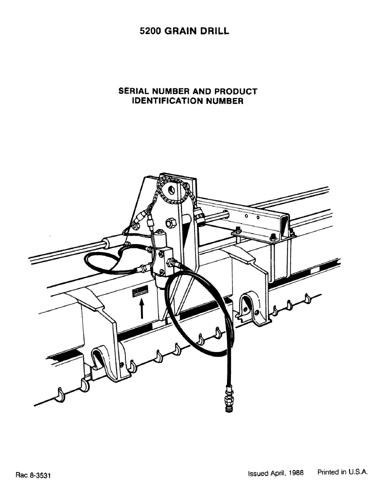 Схема запчастей Case IH 5200 - (01-3) - SERIAL NUMBER AND PRODUCT IDENTIFICATION NUMBER 