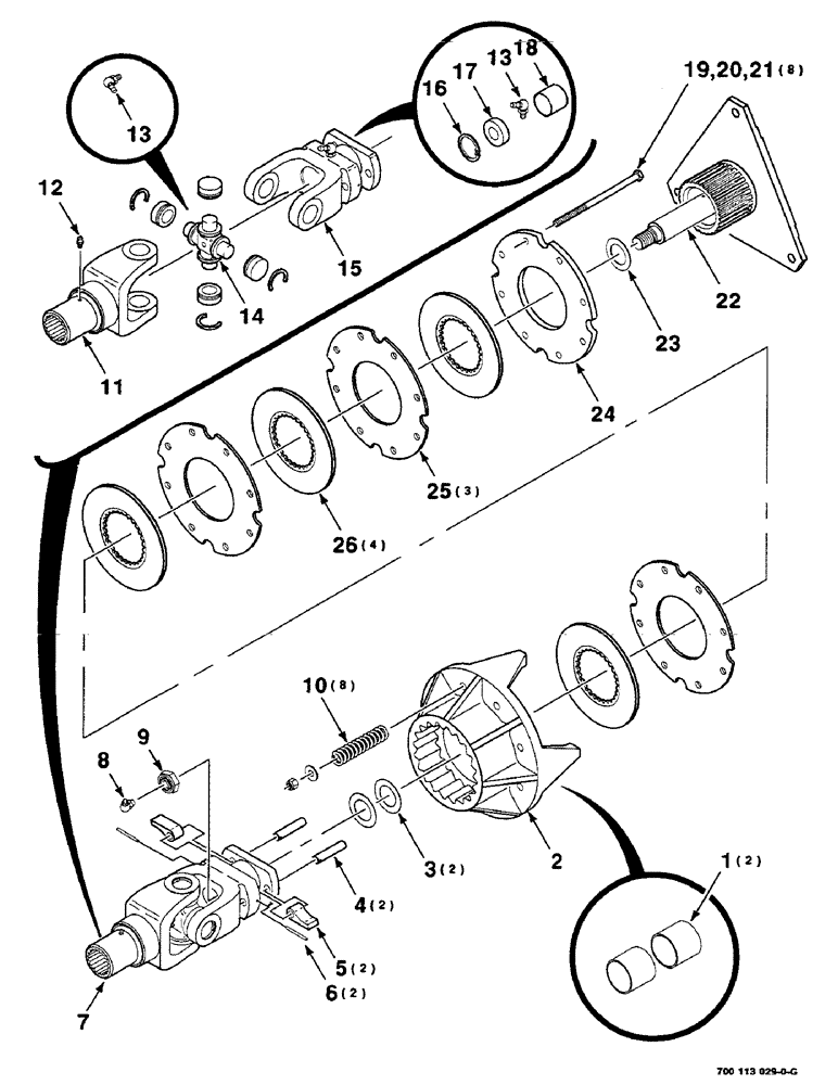 Схема запчастей Case IH 8580 - (02-12) - FLYWHEEL CLUTCH ASSEMBLY Driveline