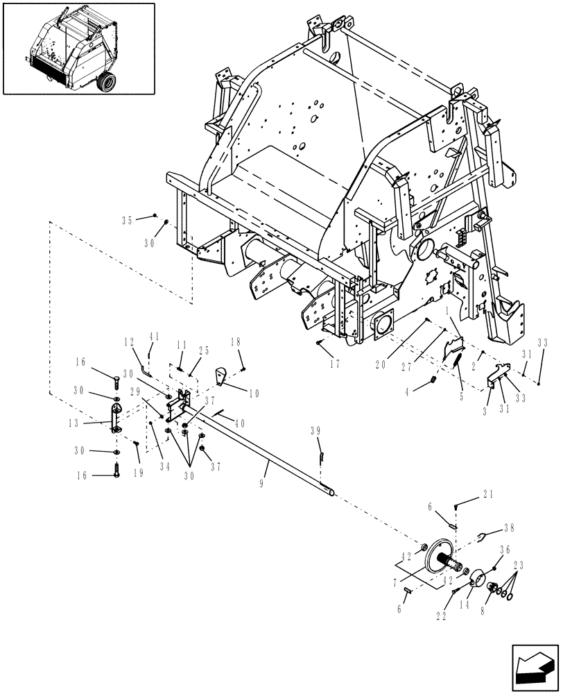 Схема запчастей Case IH RBX452 - (15.65) - NET ROLL TUBE (15) - KNOTTER /WRAPPER