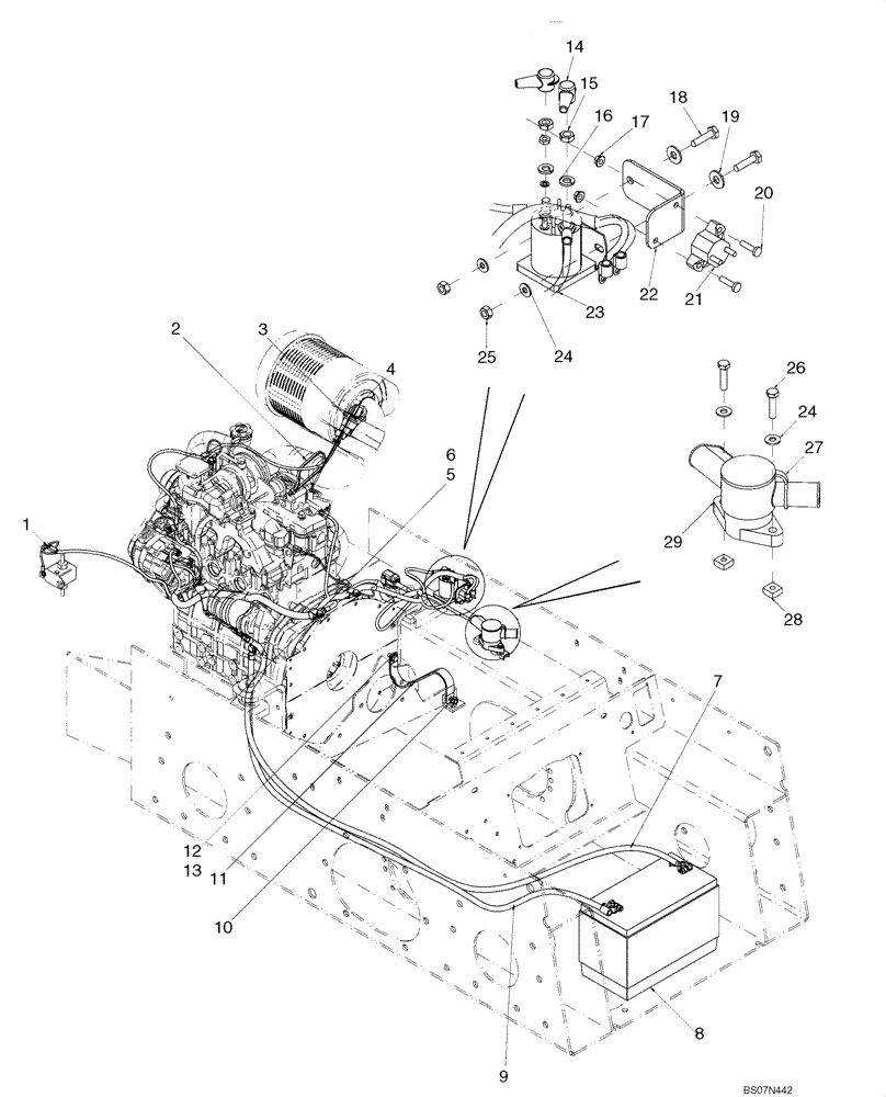 Схема запчастей Case IH SV185 - (55.100.01[01]) - ENGINE - ELECTRICAL (55) - ELECTRICAL SYSTEMS