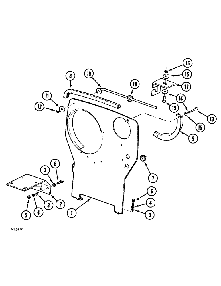 Схема запчастей Case IH 2140 - (2-02) - AIR CLEANER SUPPORT (P.I.N. : -CGC3875) (02) - ENGINE