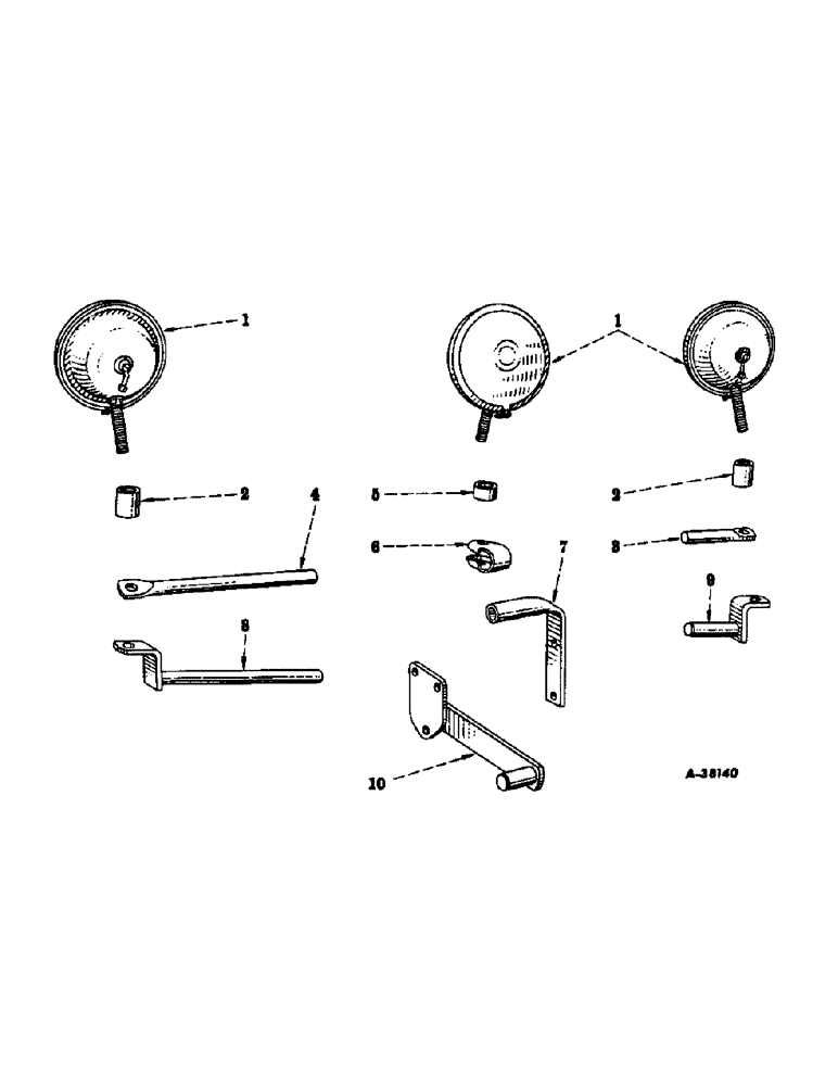 Схема запчастей Case IH SUPER AV - (122) - ELECTRICAL SYSTEM, HEADLIGHTS OR REAR LIGHTS AND SUPPORTS (06) - ELECTRICAL SYSTEMS