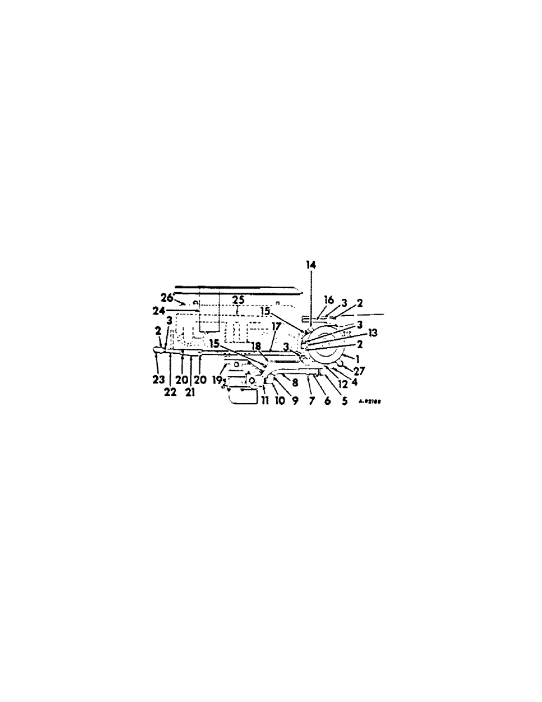 Схема запчастей Case IH C-153 - (E-31[A]) - DIAGRAM FOR CARBURETOR, FUEL REGULATOR AND LINES, 504 TRACTORS WITH LP GAS ENGINES 
