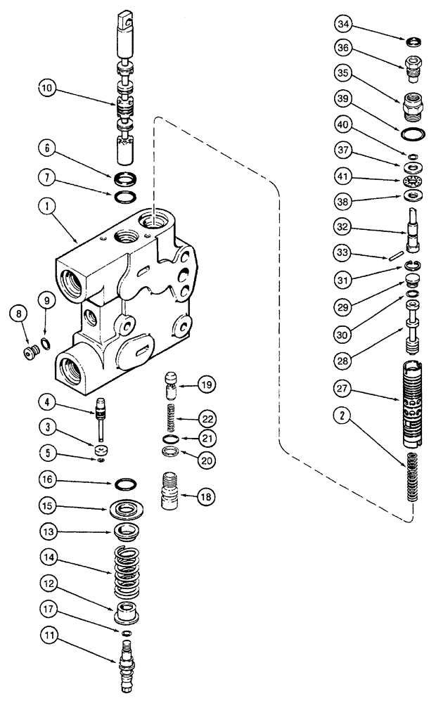 Схема запчастей Case IH 7250 - (8-064) - HYDRAULIC REMOTE VALVE ASSEMBLY, SECOND, THIRD AND FOURTH REMOTE WITH LOAD CHECK (08) - HYDRAULICS