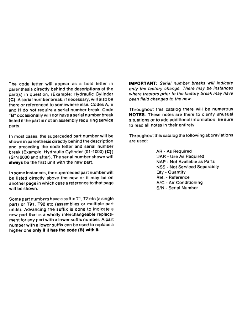 Схема запчастей Case IH 9110 - (001B) - GENERAL INFORMATION, CONTINUED (00) - GENERAL