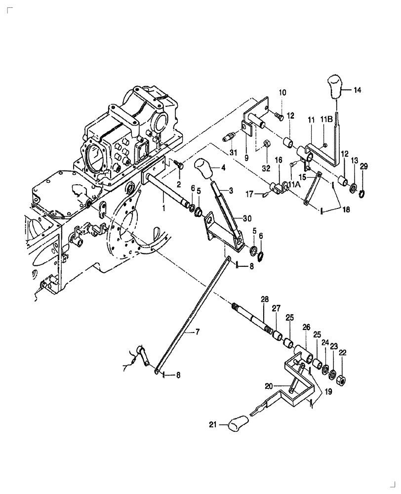 Схема запчастей Case IH FARMALL 60 - (03.07) - CHANGE LEVERS (03) - TRANSMISSION