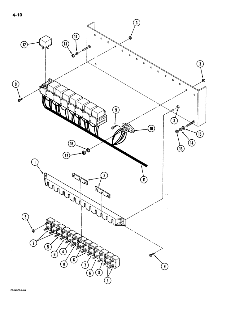 Схема запчастей Case IH 9270 - (4-10) - OVERHEAD CIRCUIT BREAKERS AND SOLENOIDS (04) - ELECTRICAL SYSTEMS