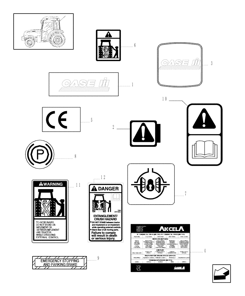 Схема запчастей Case IH JX1095N - (1.98.0[01]) - DECALS (13) - DECALS