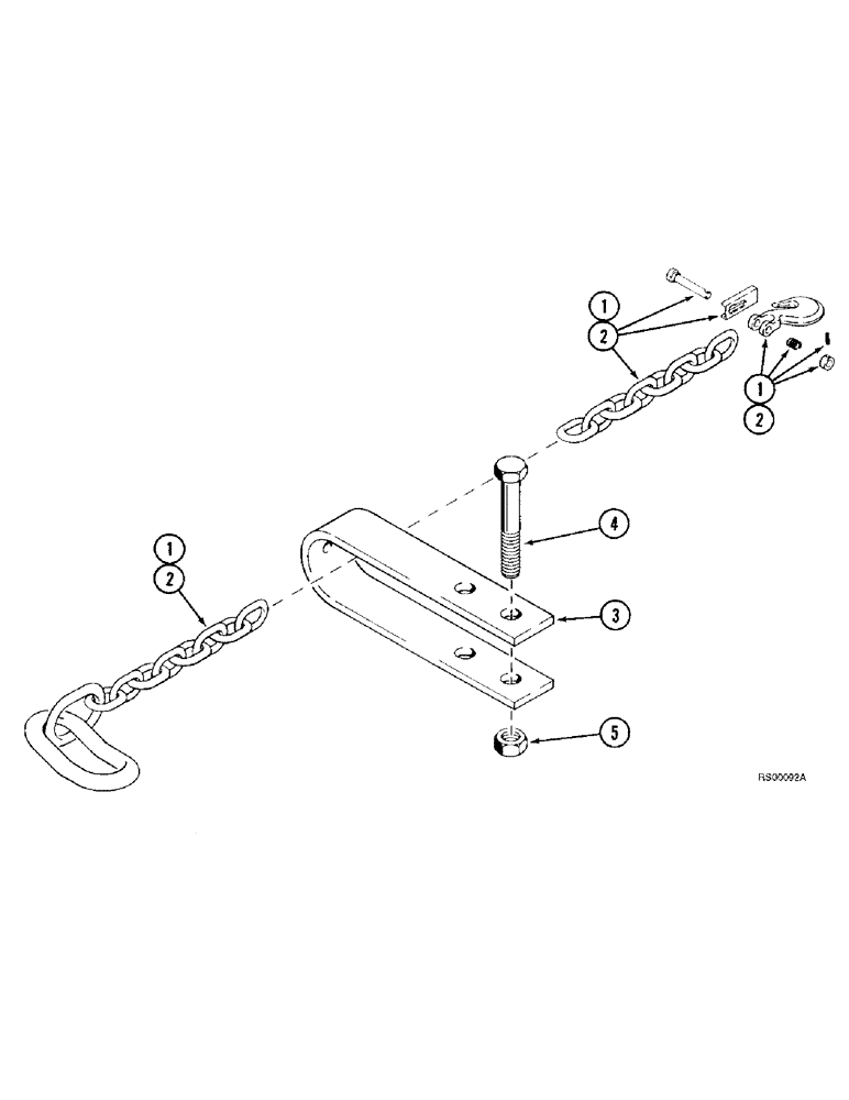 Схема запчастей Case IH 5800 - (9-86) - HITCH CHAIN (09) - CHASSIS/ATTACHMENTS