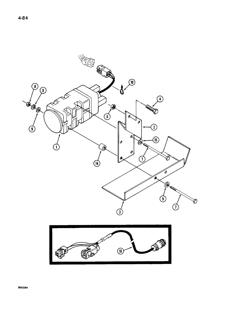 Схема запчастей Case IH 9260 - (4-084) - GROUND SPEED SENSOR (04) - ELECTRICAL SYSTEMS