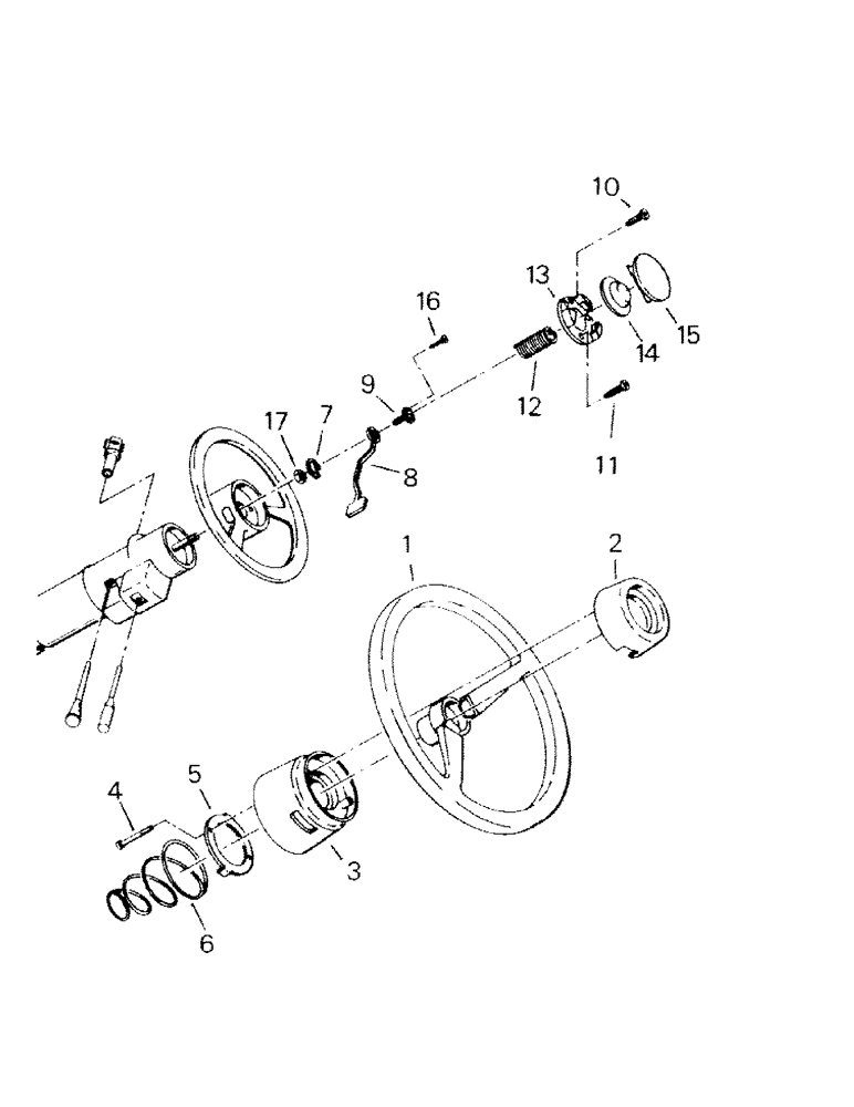 Схема запчастей Case IH ST450 - (01-10) - STEERING WHEEL AND ATTACHING PARTS, ASN 2501 (10) - CAB