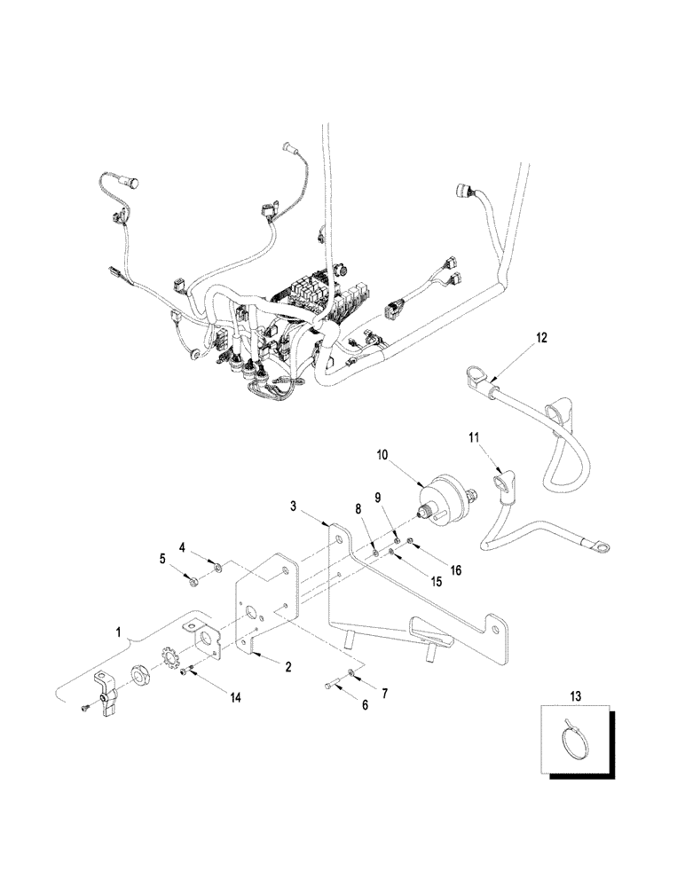 Схема запчастей Case IH STEIGER 335 - (04-40) - CAB POWER CUT-OFF SWITCH (04) - ELECTRICAL SYSTEMS