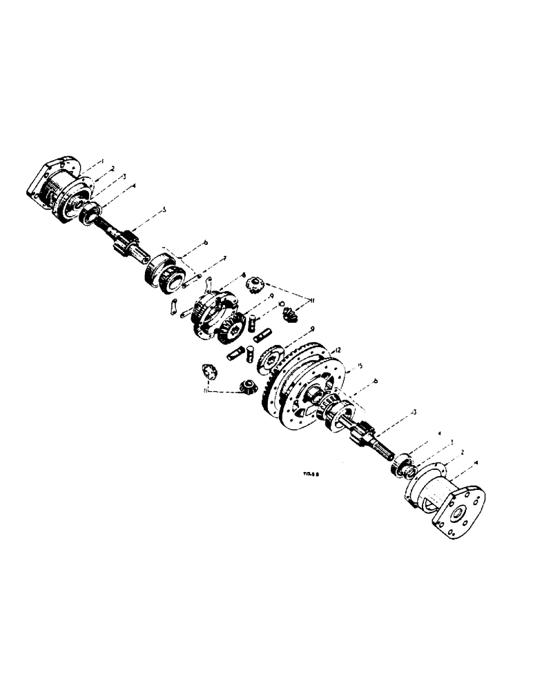 Схема запчастей Case IH 364 - (4-24) - CHASSIS, DIFFERENTIAL (12) - CHASSIS