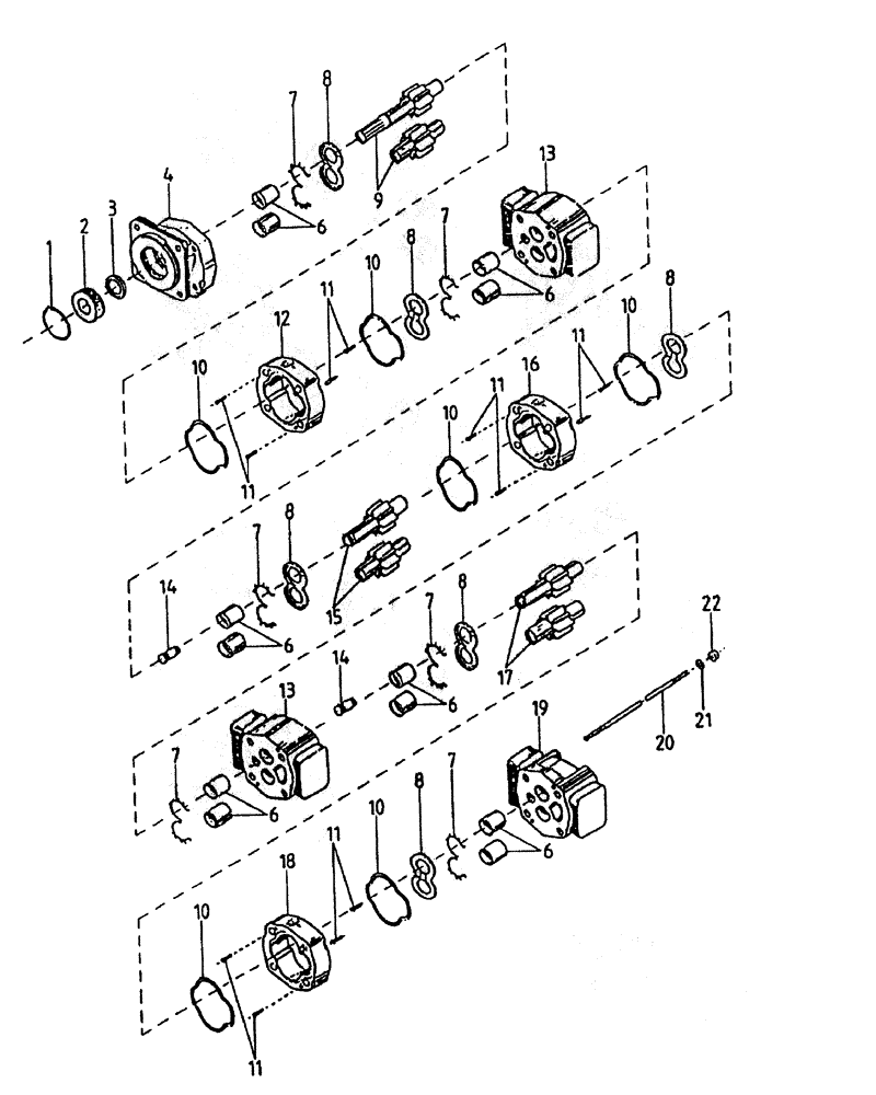 Схема запчастей Case IH 7700 - (B03-35) - HYDRAULIC PUMP, (6CT/L10 CHOPPER AND PRIMARY/SECONDARY FIXED Hydraulic Components & Circuits