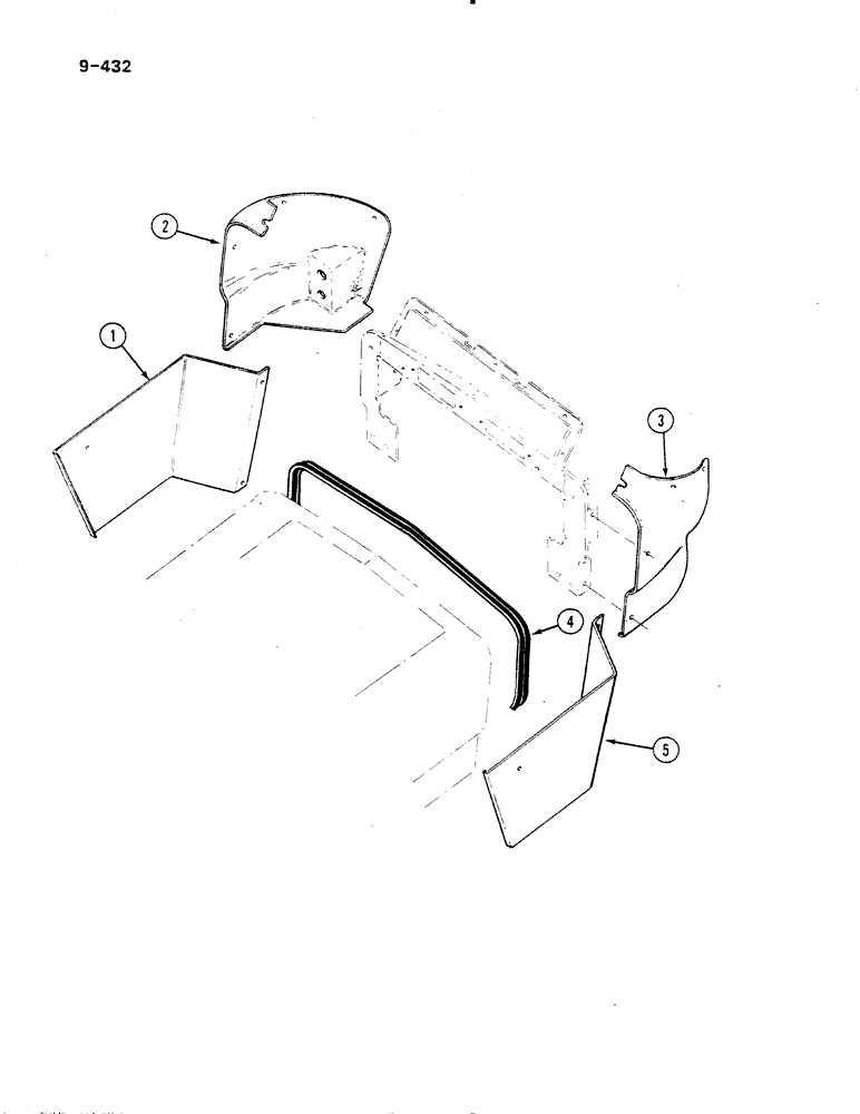 Схема запчастей Case IH 485 - (9-432) - INSTRUMENT PANEL SIDE HOUSING (09) - CHASSIS/ATTACHMENTS