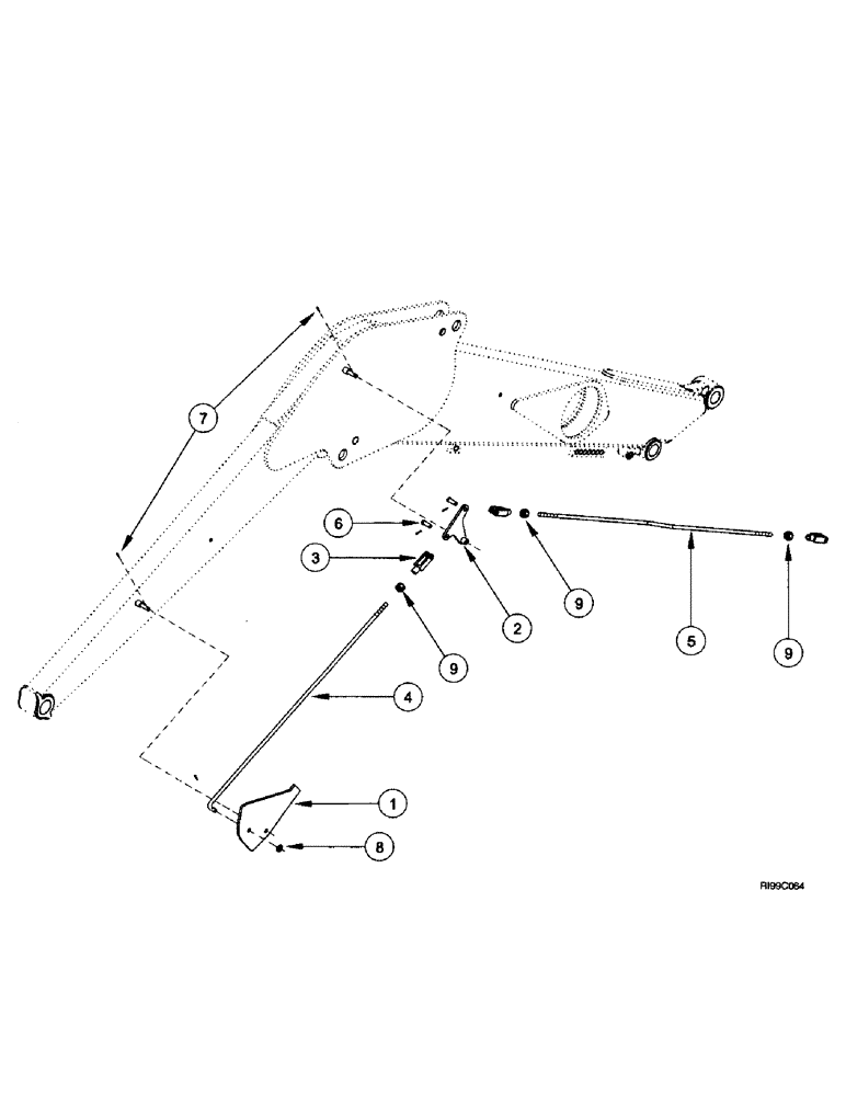 Схема запчастей Case IH L400 - (9-04) - BUCKET LEVEL INDICATOR (09) - CHASSIS/ATTACHMENTS